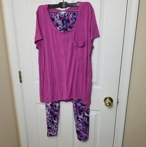 Honey & Lace T-Shirt & Leggings outfit set plus